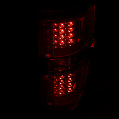 ANZO USA Ford F-150 Led Taillights Red/Clear; 2009-2013 - eliteracefab.com