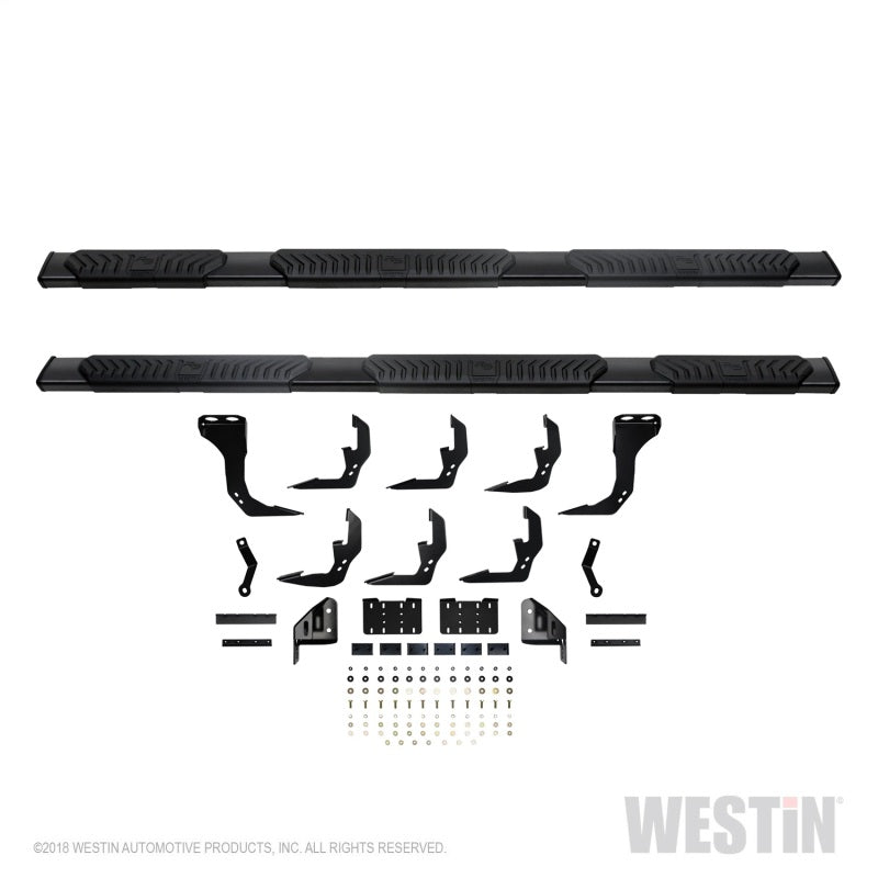 Westin 2019 Chevrolet Silverado/Sierra 1500 Crew Cab (5.5ft) R5 Modular Nerf Step Bars - Black - eliteracefab.com