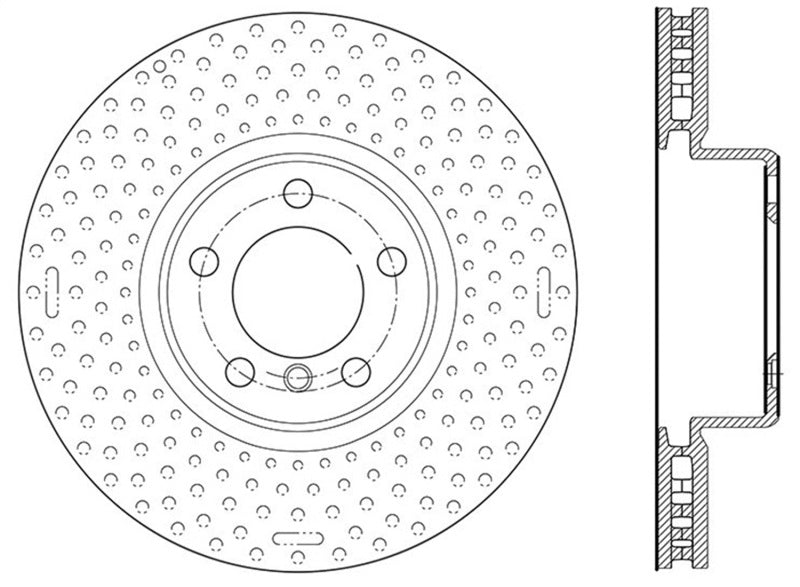 STOPTECH 12-15 BMW 335I DRILLED RIGHT FRONT ROTOR, 128.34140R - eliteracefab.com