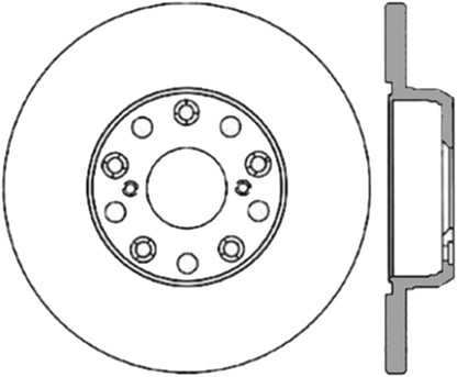 StopTech Power Slot 01-05 Lexus IS300 Rear Left Slotted Cryo Rotor Stoptech