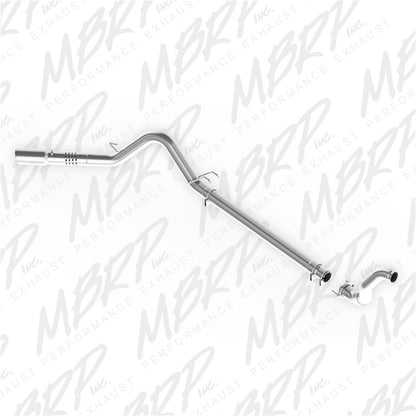 MBRP 08-10 Ford 6.4L F250/350/450 4 inch Filter Back Single Side Exit Aluminum and Down Pipe - eliteracefab.com