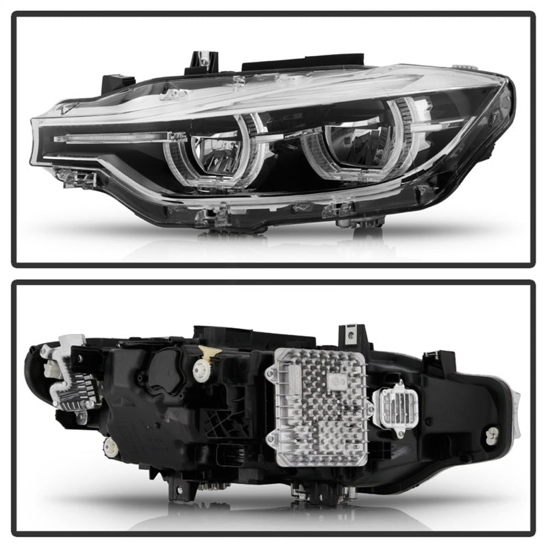 Spyder BMW F30 3 Series 4Dr LED Projector Headlights Chrome PRO-JH-BF3012H-4D-LED-C - eliteracefab.com