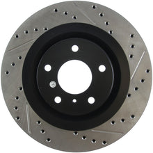 Load image into Gallery viewer, STOPTECH 06-07 350Z / 05-07 G35 EXP SPORT/ 06-07 G35X SPORTSTOP SLOTTED &amp; DRILLED FRONT LEFT ROTOR, 127.42080L - eliteracefab.com