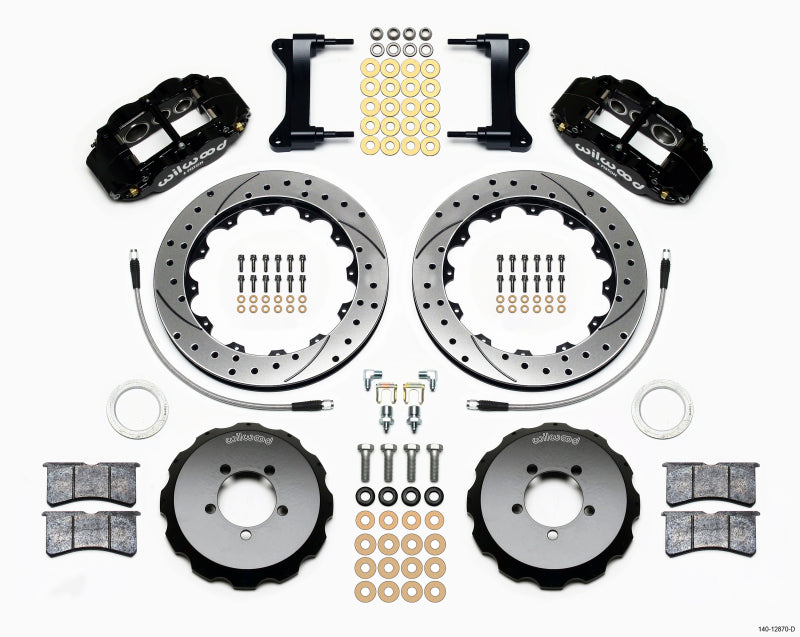 Wilwood Narrow Superlite 6R Front Hat Kit 12.88in Drilled 2012-Up Toyota / Scion FRS w/ Lines Wilwood