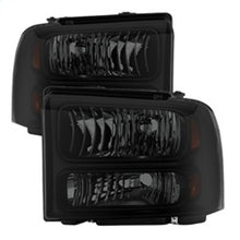 Load image into Gallery viewer, Xtune Ford F250/350/450 Super Duty 05-07 Crystal Headlights Black Smoked HD-JH-FS05-AM-BSM - eliteracefab.com