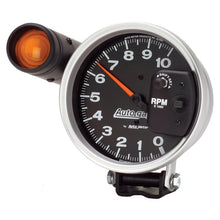 Load image into Gallery viewer, AutoMeter GAUGE; TACHOMETER; 5in.; 10K RPM; PEDESTAL W/EXT. SHIFT-LITE; BLACK; AUTO GAGE - eliteracefab.com