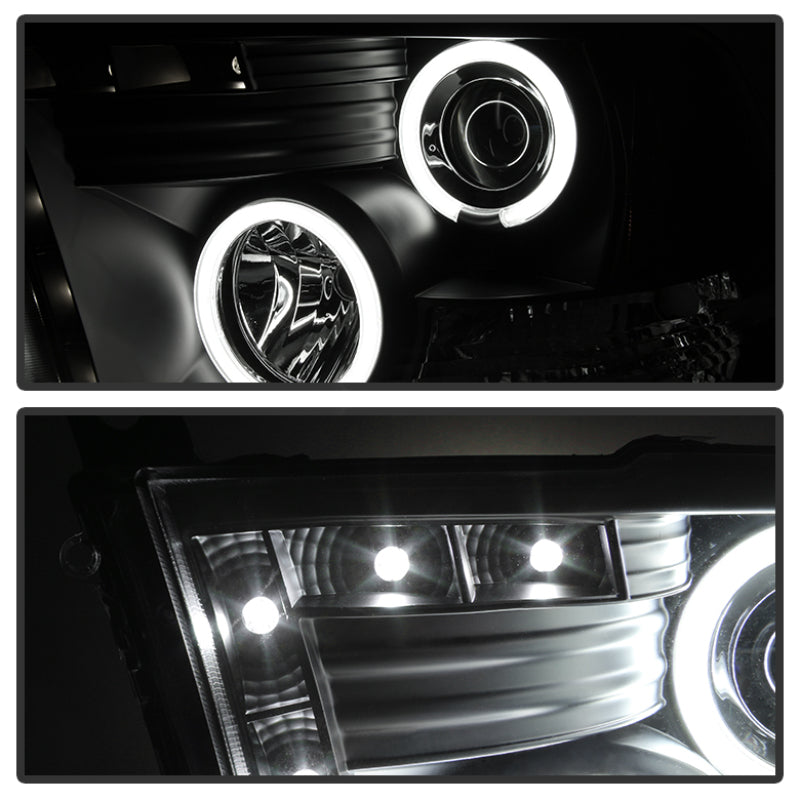 Spyder Dodge Ram 1500 09-14 Projector Headlights Halogen- CCFL Halo LED - Blk PRO-YD-DR09-CCFL-BK - eliteracefab.com