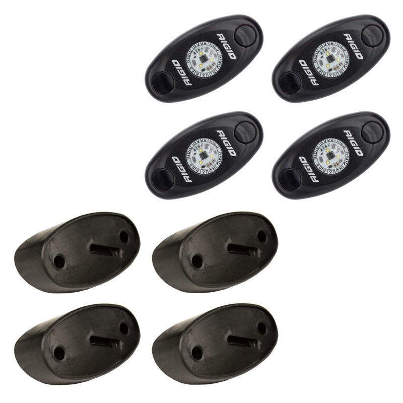 Rigid Industries Rock Light Kit- Amber (4 lights) - eliteracefab.com