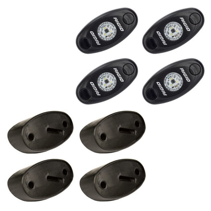 Rigid Industries Rock Light Kit- Amber (4 lights) - eliteracefab.com