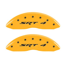 Load image into Gallery viewer, MGP Front set 2 Caliper Covers Engraved Front SRT4 Yellow finish black ch MGP