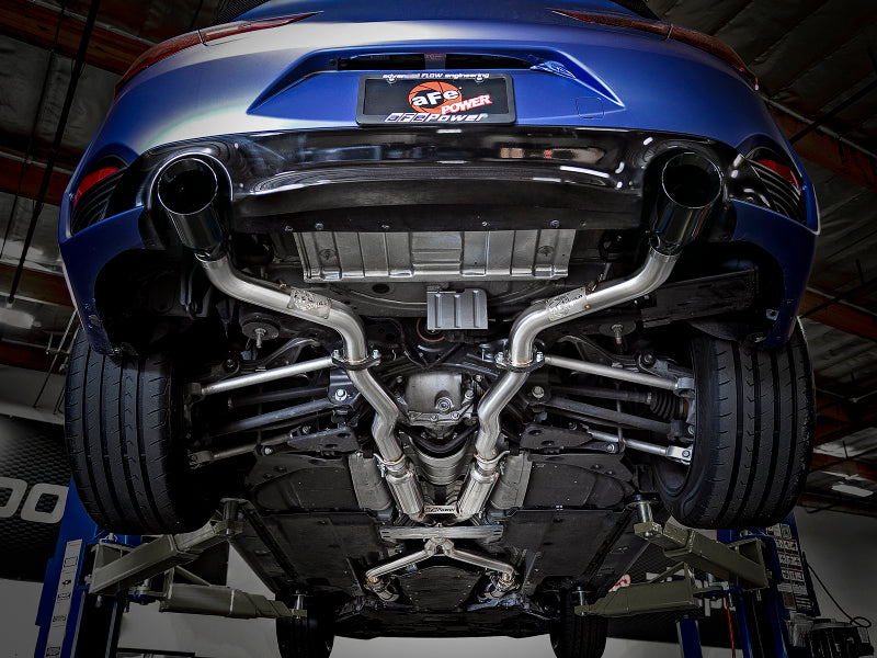 aFe POWER Takeda 2.5in 304 SS CB Exhaust w/ Black Tips 17-19 Infiniti Q60 V6-3.0L (tt) aFe