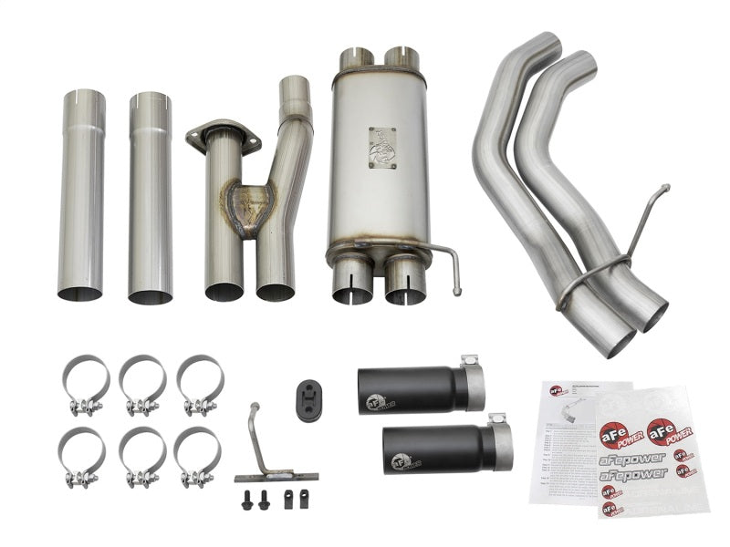 aFe POWER Rebel Series 3in 409 SS Cat Back Exhaust w/ Black Tips 17 Ford F-150 Raptor V6-3.5L - eliteracefab.com