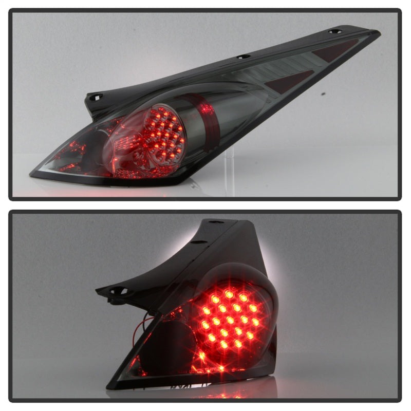 Spyder Nissan 350Z 03-05 LED Tail Lights Smoke ALT-YD-N350Z02-LED-SM - eliteracefab.com