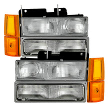 Load image into Gallery viewer, Xtune GMC Yukon 94-99 Headlights w/ Corner &amp; Parking Lights 8pcs Sets - OEM HD-JH-GCK94-OE-C-SET - eliteracefab.com