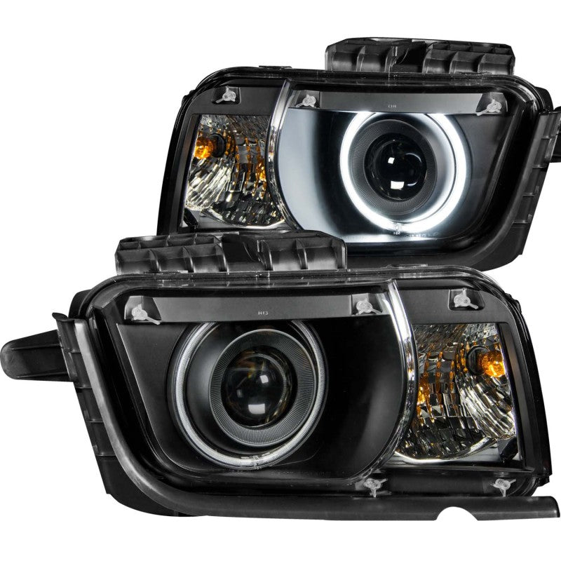 ANZO USA Chevrolet Camaro Projector Headlights W/ Halo Black Ccfl; 2010-201 - eliteracefab.com