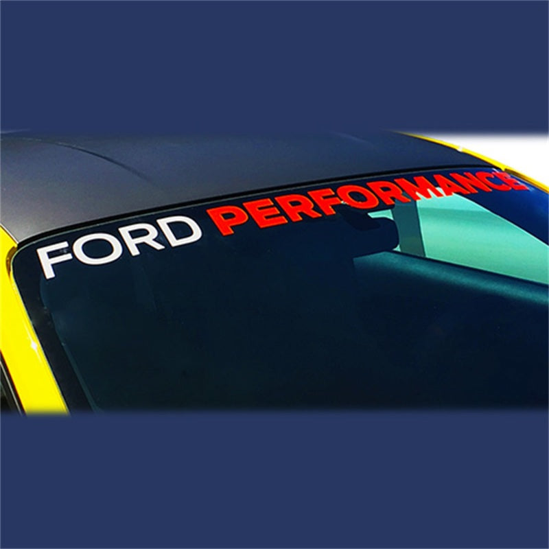 Ford Performance 2015-2017 Mustang Windshield Banner inFord Performancein - White / Red - eliteracefab.com