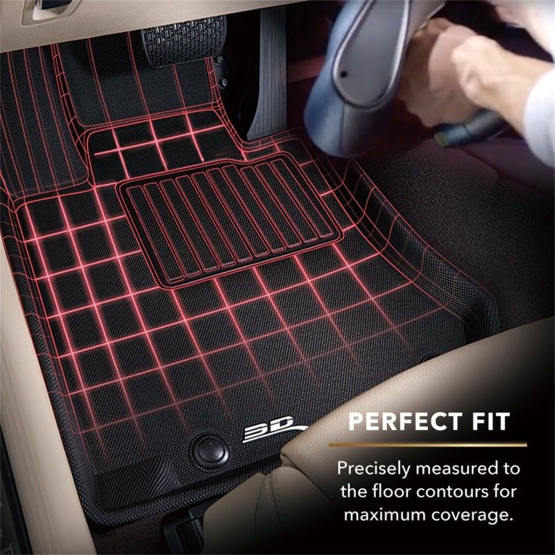 3D MAXpider 20-22 Tesla Model 3 Kagu 1st & 2nd Row Floormats - Black - eliteracefab.com