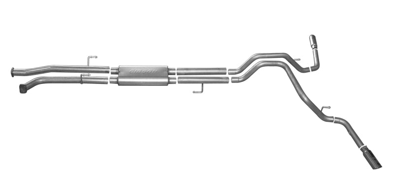 Gibson 14-19 Toyota Tundra SR 4.6L 2.5in Cat-Back Dual Extreme Exhaust - Stainless - eliteracefab.com