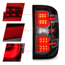 Load image into Gallery viewer, ANZO 15-19 Chevy Silverado 2500HD/3500HD (Halgn Only) LED Tail Lights w/Black Light Bar &amp; Clear Lens - eliteracefab.com