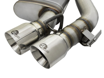 aFe MACHForce XP 3in 304 SS Axle-Back Dual Exhaust (NPP) w/ Polished Tips 16-17 Camro SS V8-6.2L - eliteracefab.com
