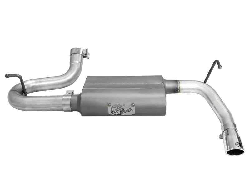 aFe Scorpion 2-1/2in Alum Steel Axle-Back Exhaust w/Polished Tip 07-18 Jeep Wrangler JK V6-3.6/3.8L - eliteracefab.com