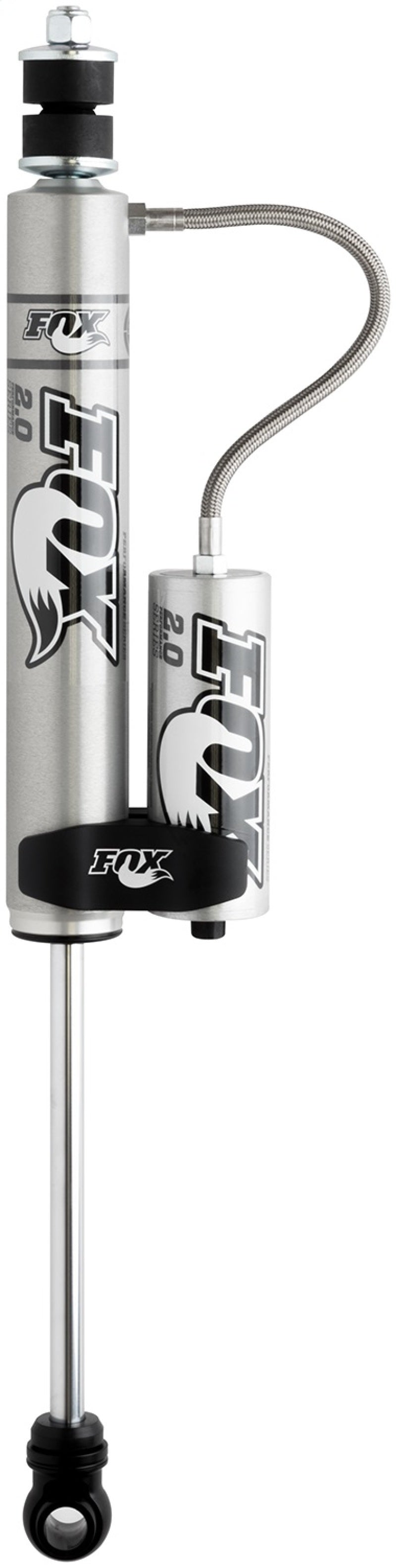 Fox 01-10 Chevy HD 2.0 Perf Series 5.1in. Smooth Body Remote Res. Front Shock / 0-1in. Lift - Alum. - eliteracefab.com