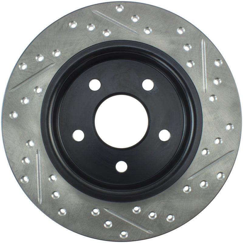 StopTech 12-15 Ford Focus w/ Rear Disc Brakes Rear Right Slotted & Drilled Rotor - eliteracefab.com