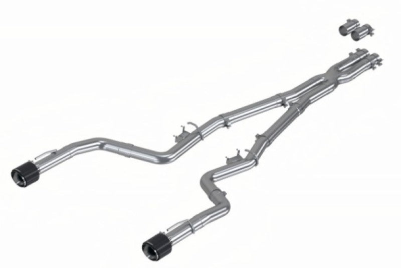 MBRP 17-21 Charger 5.7L/6.2L/6.4L 3in Race Profile Cat-Back w/Dual Carbon Fiber Tips T304 SS Exhaust - eliteracefab.com