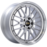 BBS LM 20x10 5x120 ET45 Diamond Silver Center Diamond Cut Lip Wheel -82mm PFS/Clip Required