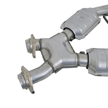 BBK 96-98 Mustang 4.6 GT High Flow X Pipe With Catalytic Converters - 2-1/2 - eliteracefab.com