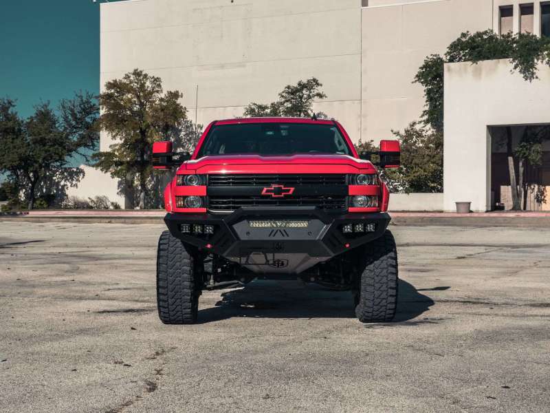 Road Armor 15-19 Chevy 2500 SPARTAN Front Bumper Bolt-On Pre-Runner Guard - Tex Blk Road Armor