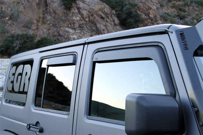 EGR 07-13 Jeep Wrangler JK In-Channel Window Visors - Set of 4 - Matte (575155) EGR