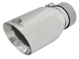 aFe MACH Force-Xp Univ 304 SS Double-Wall Clamp-On Exhaust Tip - Polished - 3in Inlet - 4.5in Outlet