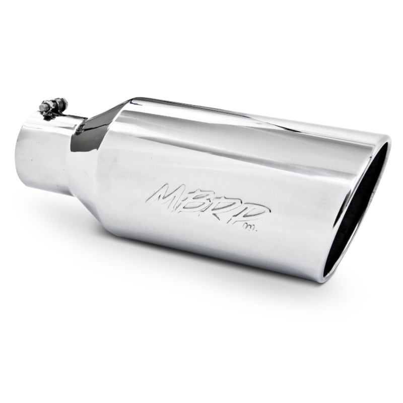 MBRP Universal Tip 7inch O.D. Rolled End 4inch inlet 18inch length - T304 (SINGLE TIP) - eliteracefab.com