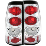 ANZO USA Chevrolet Silverado Taillights Chrome; 1999-2002