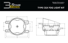 Load image into Gallery viewer, Diode Dynamics SS3 Type CGX LED Fog Light Kit Pro - Yellow SAE Fog