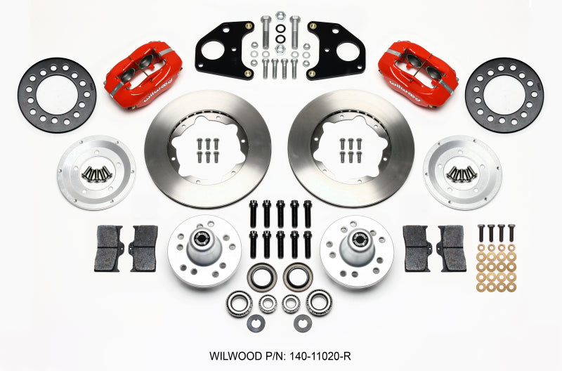 Wilwood Forged Dynalite Front Kit 11.00in Red 62-72 CDP B & E Body-Drum Wilwood