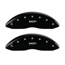 Load image into Gallery viewer, MGP 4 Caliper Covers Engraved Front &amp; Rear MGP Black finish silver ch MGP