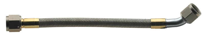 Fragola -6AN Hose Assembly Straight x 45 Degree Steel Nut 20in Fragola