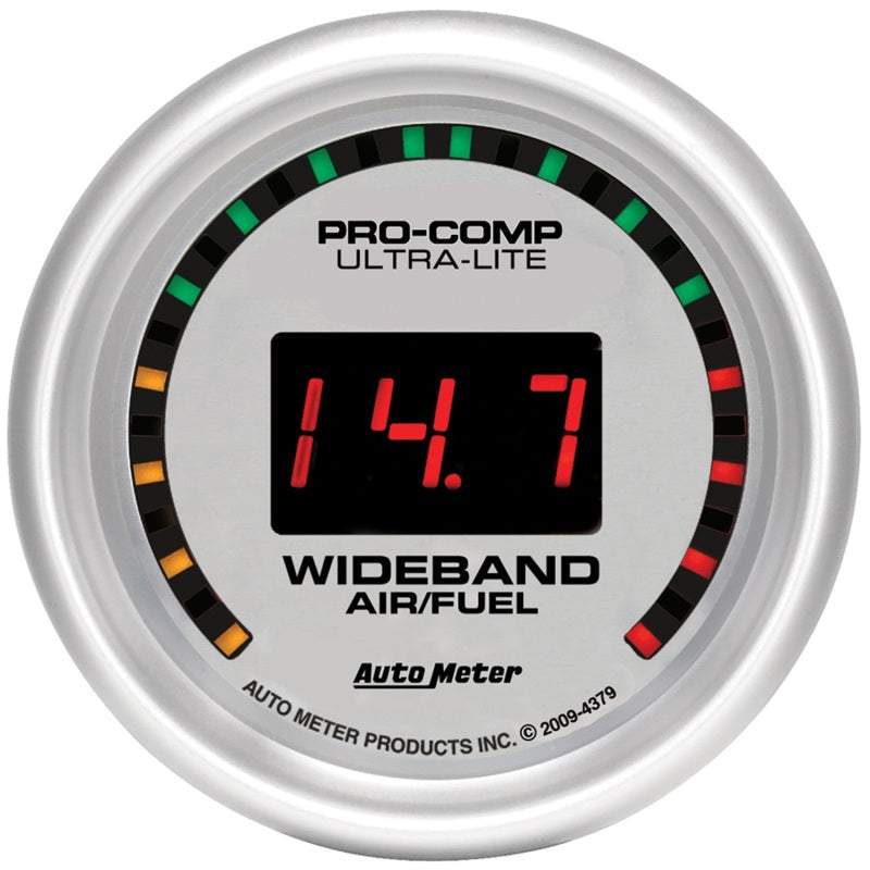 AutoMeter GAUGE; AIR/FUEL RATIO-WIDEBAND; STREET; 2 1/16in.; 10:1-17:1; DIGITAL; ULTRA-LIT - eliteracefab.com