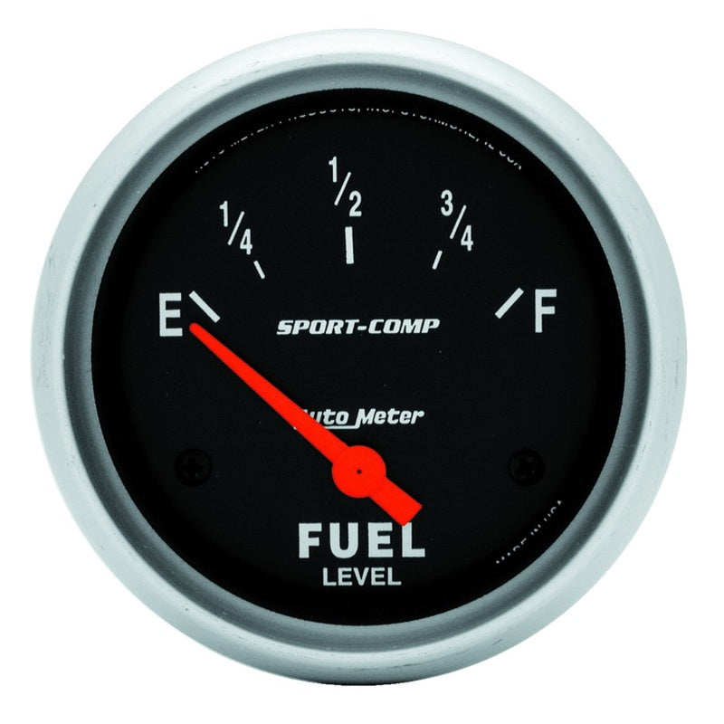 AutoMeter Gauge Fuel Level 2-5/8in. 0 Ohm(e) to 90 Ohm(f) Elec Sport-Comp 3514