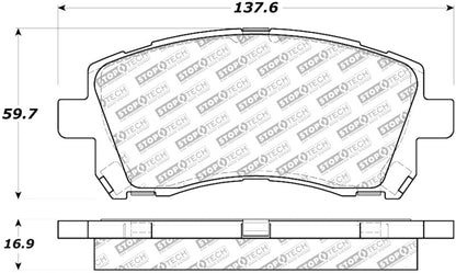 StopTech Street Select Brake Pads - Front/Rear - eliteracefab.com