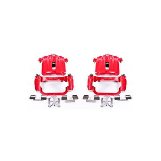 Power Stop 04-05 Cadillac DeVille Rear Red Calipers w/Brackets - Pair - eliteracefab.com