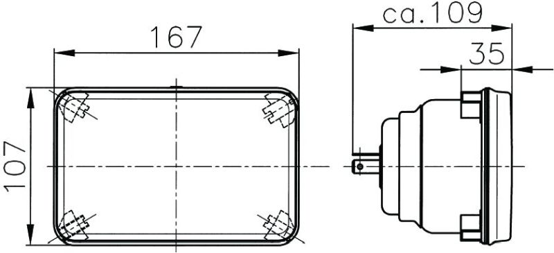 Hella Module 164 x 103mm H4 12V ECE Universal Lamp - eliteracefab.com