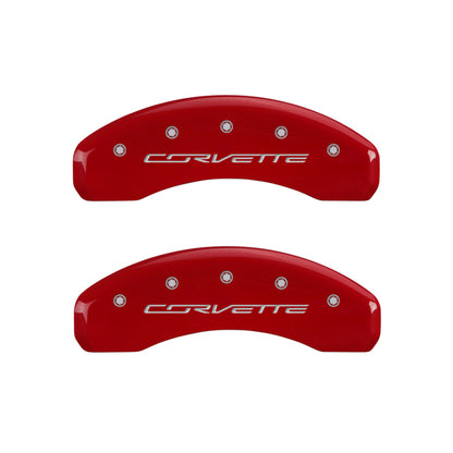 MGP 4 Caliper Covers Engraved Front & Rear C7/Corvette Yellow finish black ch MGP