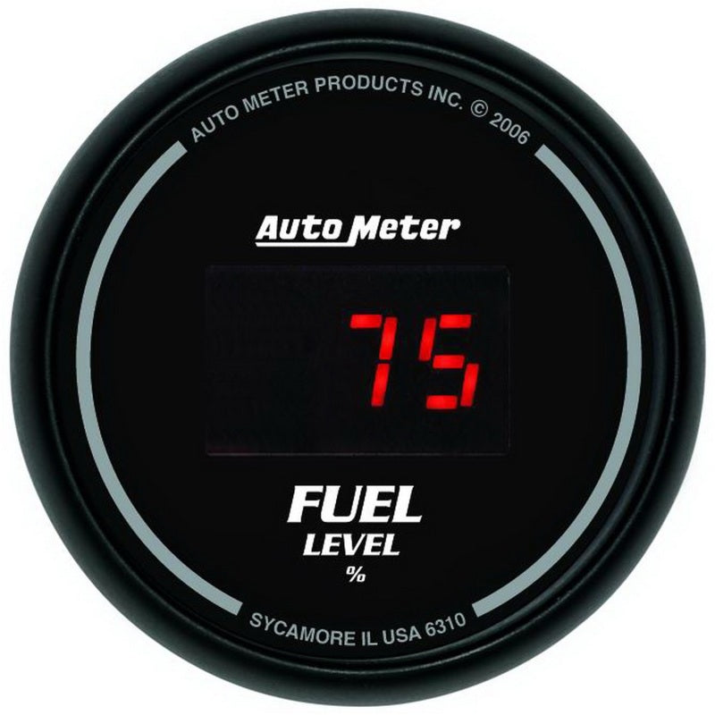 AutoMeter Gauge Kit 5 Pc. 3-3/8in. & 2-1/16in. Elec Speedo Digital Black Dial W/ Red Led 6300