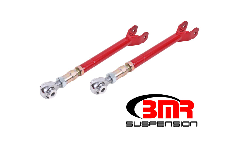 BMR LOWER TRAILING ARMS ON-CAR ADJ ROD ENDS RED (2008+ CHALLENGER) - eliteracefab.com