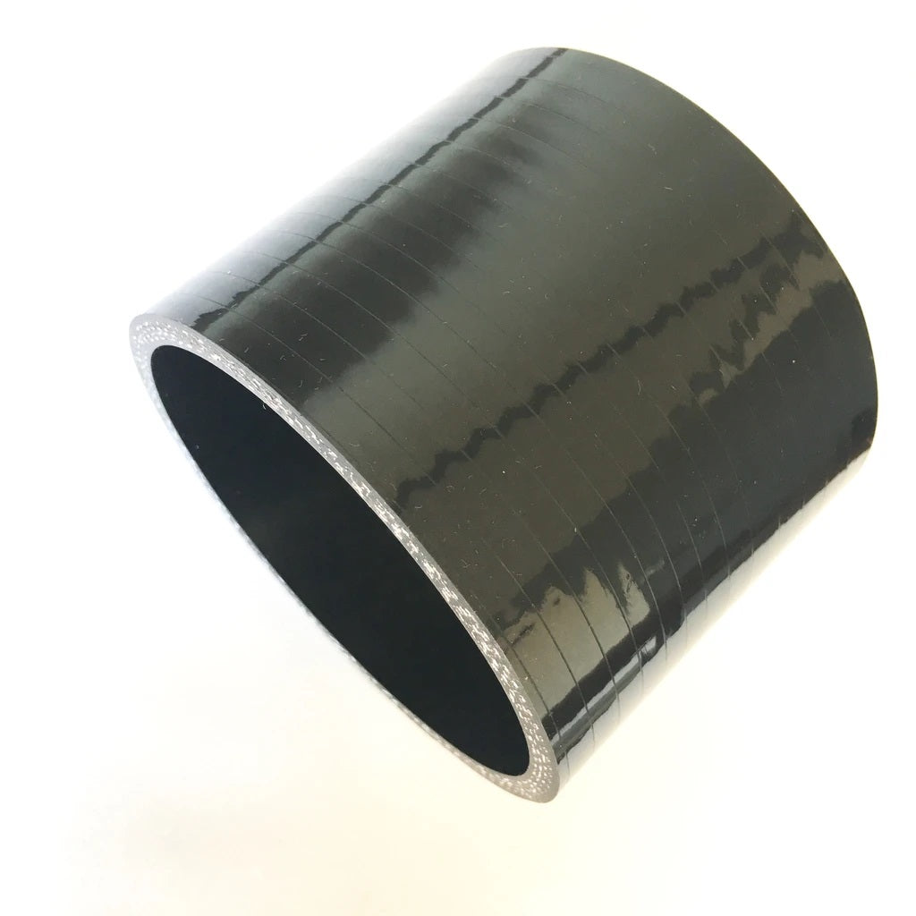 Ticon Industries 4-Ply Black 4.0in Straight Silicone Coupler.