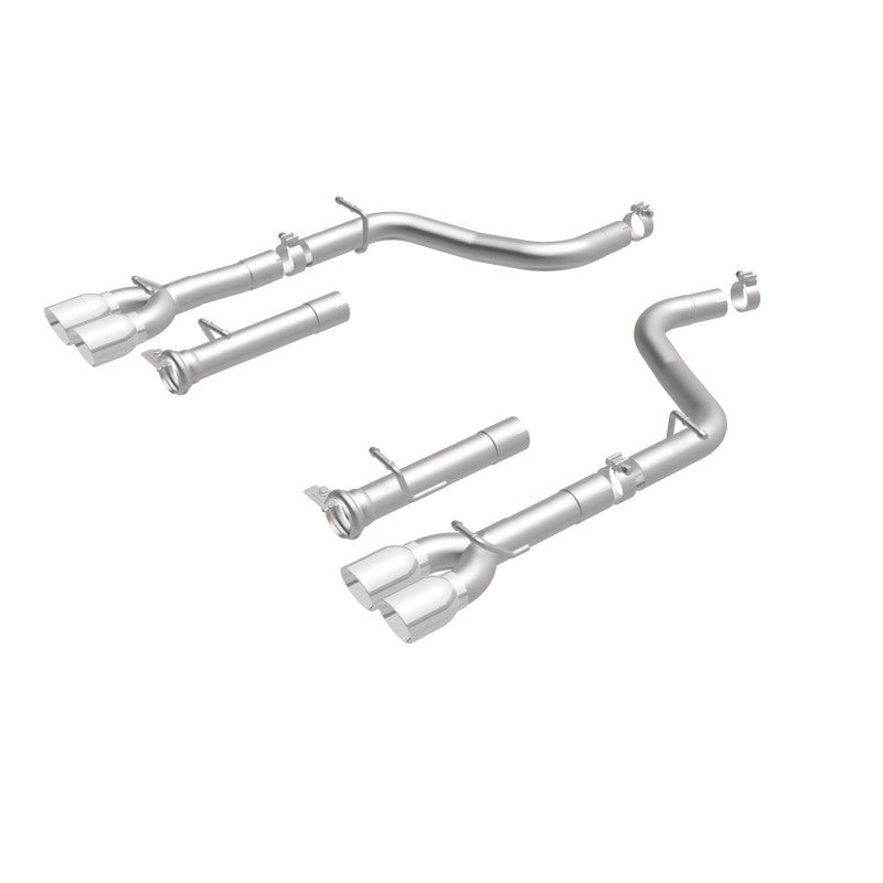 MagnaFlow Axle-Back, SS, 2.5in, Quad Split Rear 3.5in Tip 2015 Dodge Challenger R/T 5.7L Magnaflow