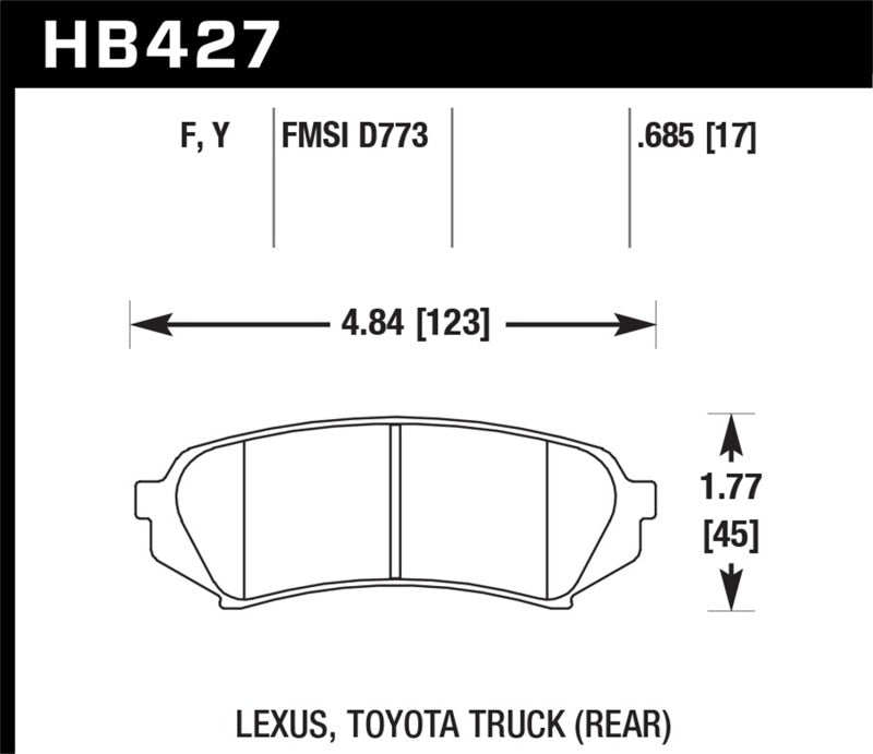 Hawk Performance HPS Brake Pads - HB427F.685